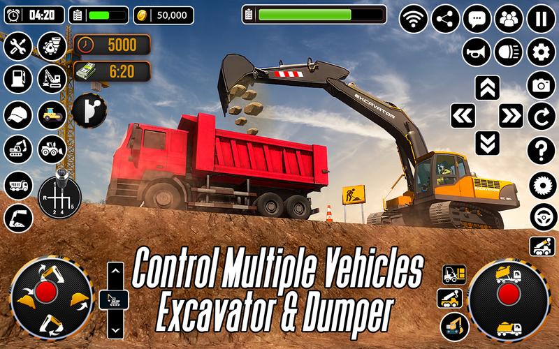 City Heavy Excavator Crane 3D Скриншот 3