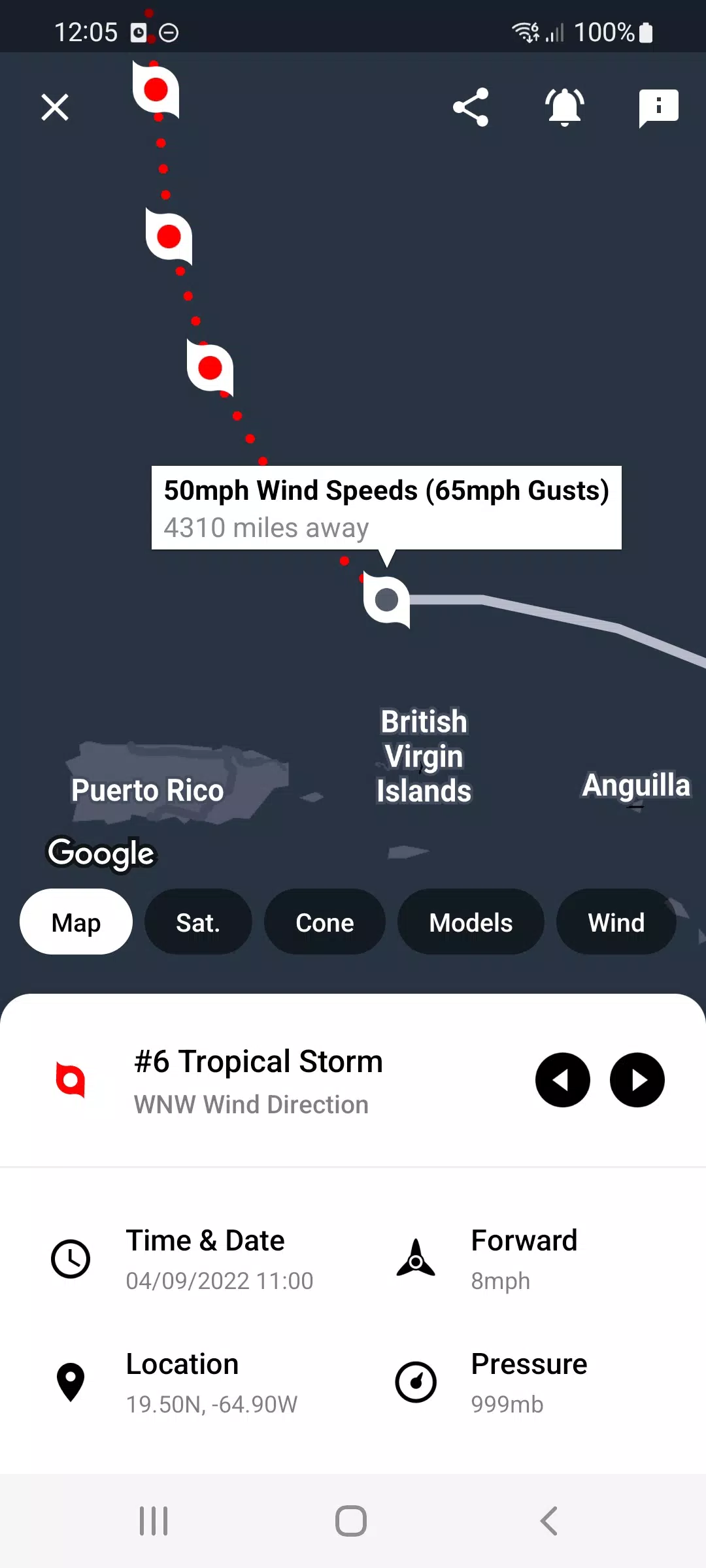 My Hurricane Tracker स्क्रीनशॉट 1