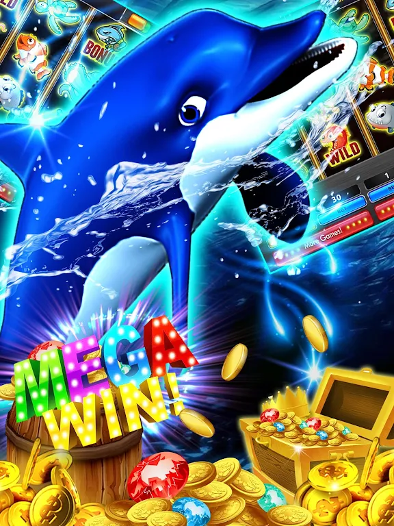 Dolphin Slots: Deluxe Pearl Capture d’écran 2