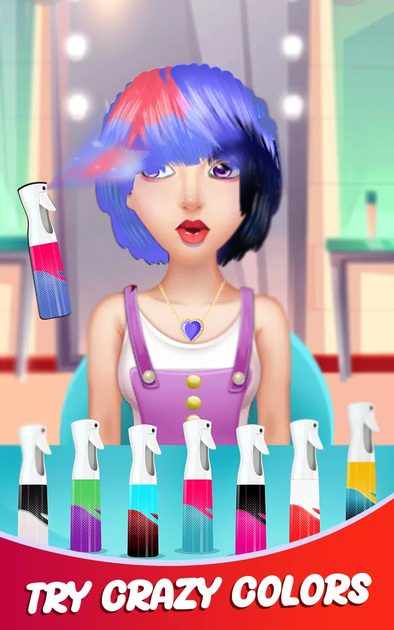 Fashion Girls Hair Salon Games Capture d’écran 1