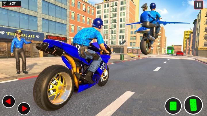 Flying Police Bike Games Screenshot 3