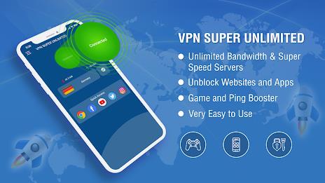 VPN Super Unlimited : Fast VPN Capture d'écran 1