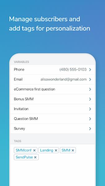 SendPulse Chatbots स्क्रीनशॉट 2