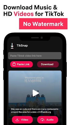 TikSnap: Downloader for TikTok स्क्रीनशॉट 1