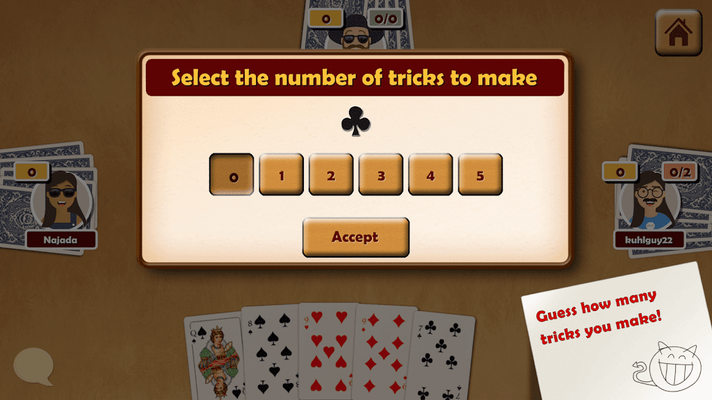 Oh Hell - Online Spades Game Captura de tela 1