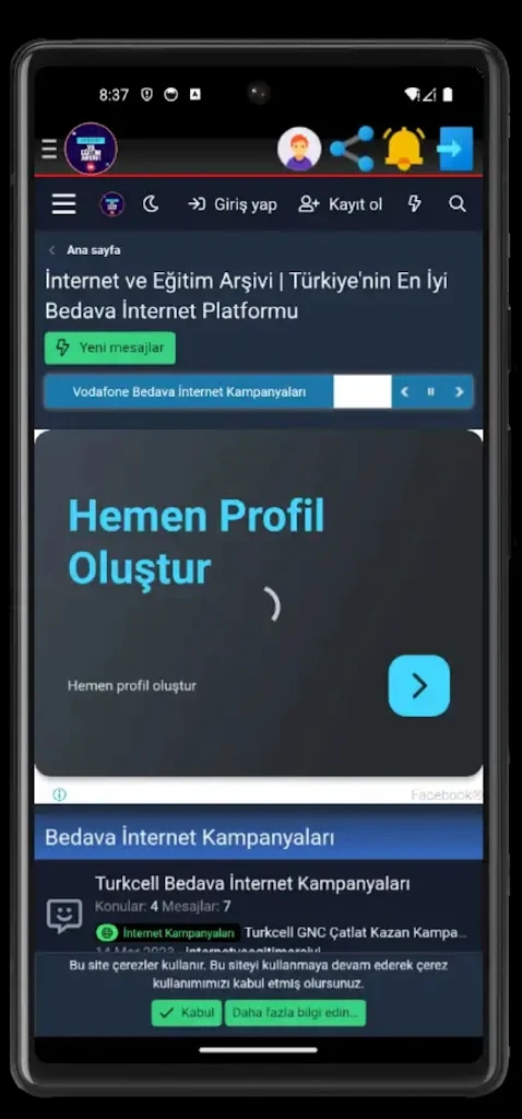 İnternet ve Eğitim Arşivi スクリーンショット 2