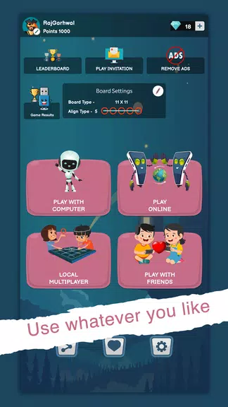 Tic Tac Toe Online - XO Game 스크린샷 1
