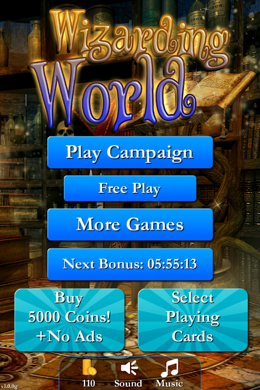 Tripeaks Solitaire - Wizards 스크린샷 1