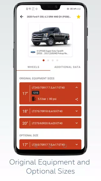 Wheel Size - Fitment database スクリーンショット 2