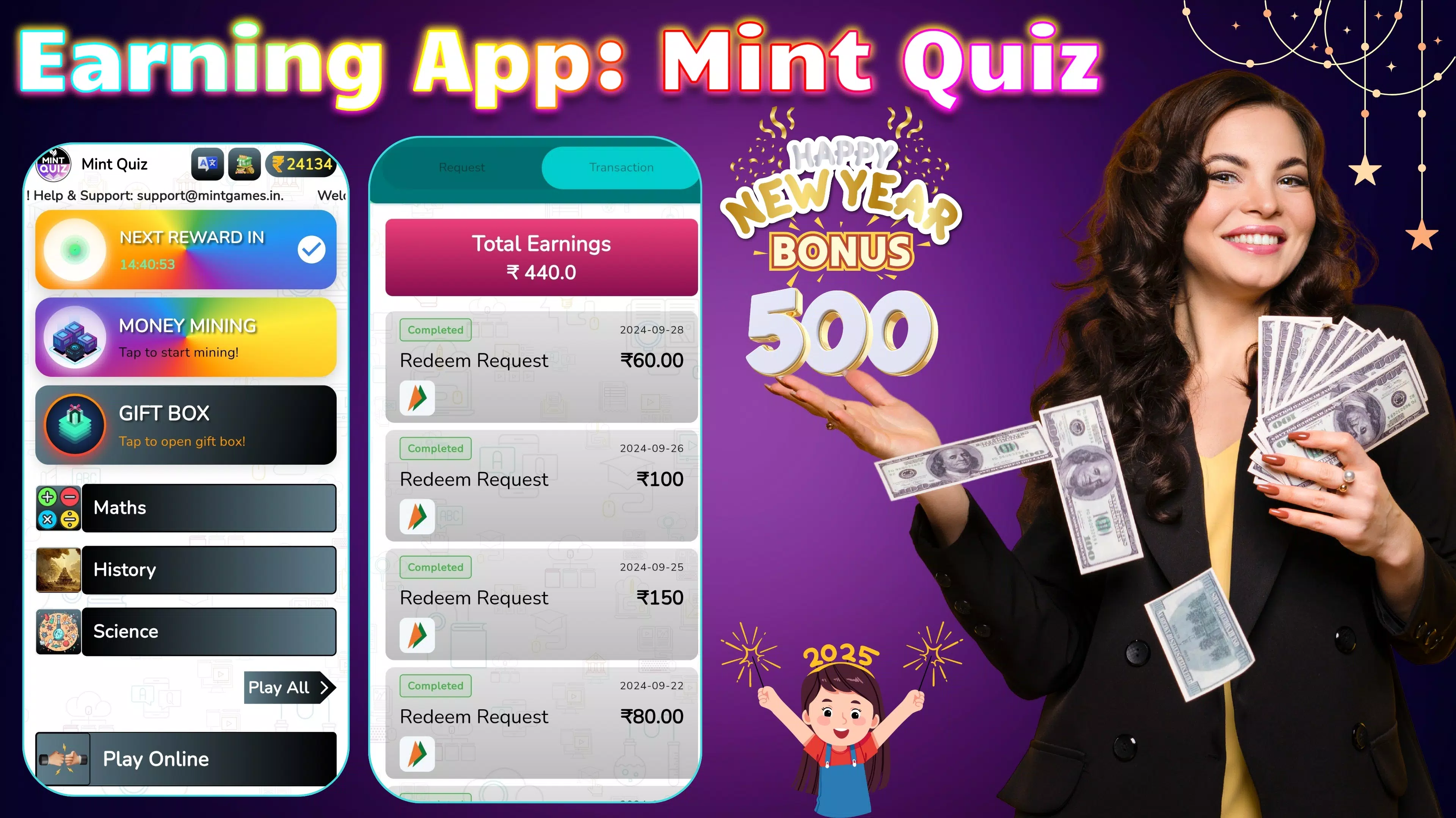 Earning App: Mint Quiz應用截圖第1張