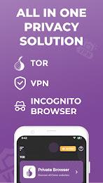 Private Onion Browser + VPN 스크린샷 1