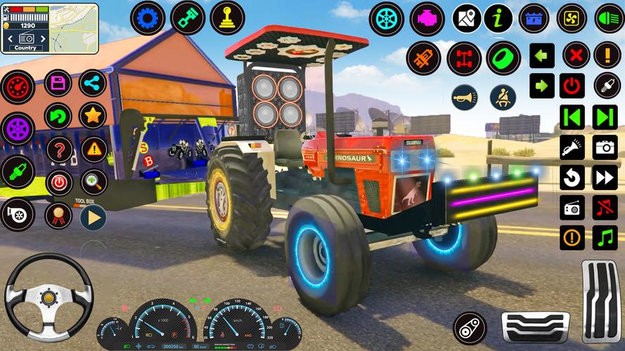 Indian Tractor Tochan Game 3d スクリーンショット 1