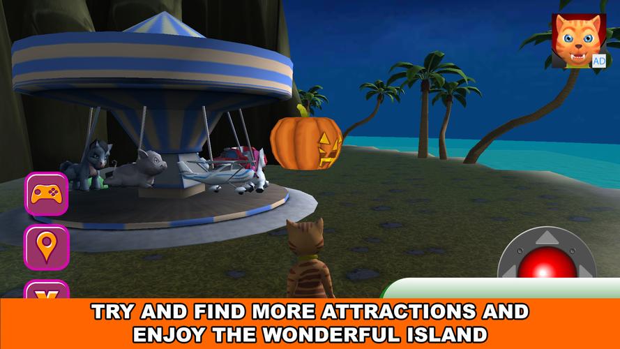 Halloween Cat Theme Park 3D應用截圖第4張