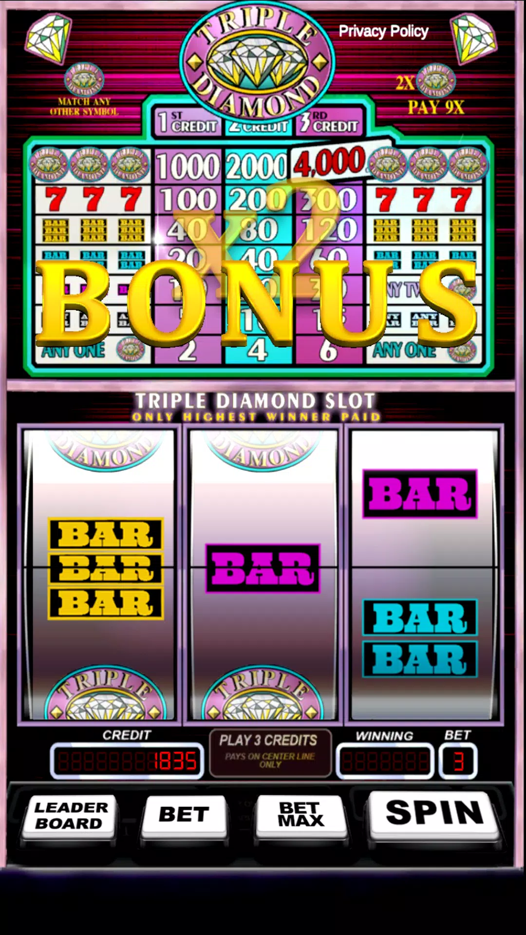 Triple Pay Diamond Slot Screenshot 2