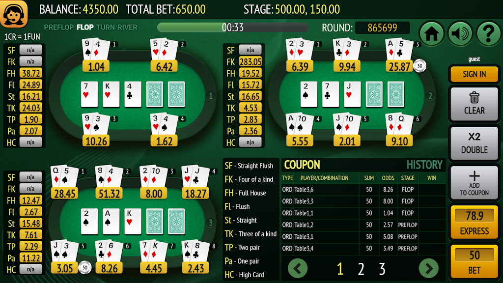 Bet on Poker Captura de tela 2