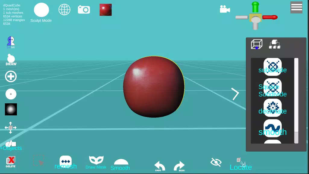 d3D Sculptor - 3D modeling 스크린샷 1