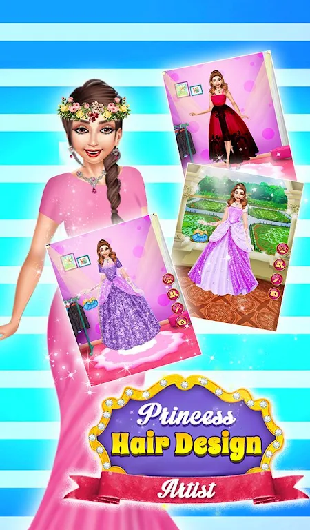 Princess Hair Saloon Design Captura de tela 1