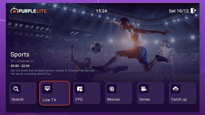 Purple Lite - IPTV Player Captura de tela 1