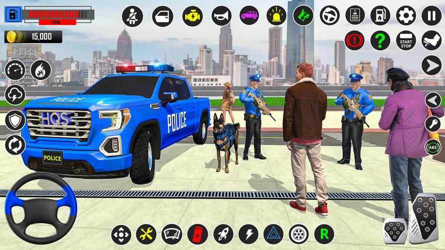 US Police-Car Transport Trucks Captura de pantalla 4