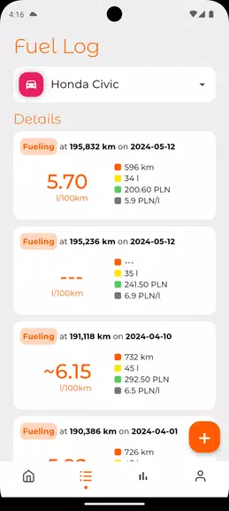 Fuel Log - Mileage And Service應用截圖第2張