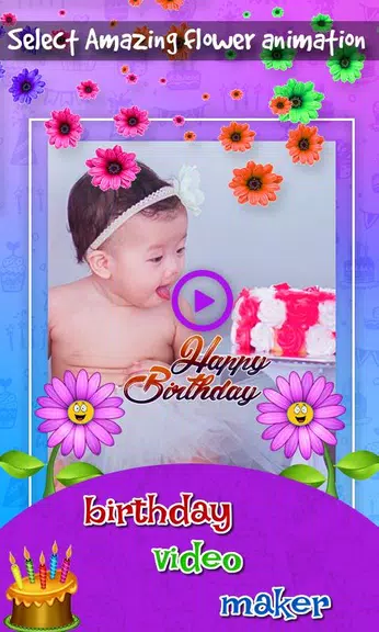 Birthday Video & Status Maker Capture d’écran 3