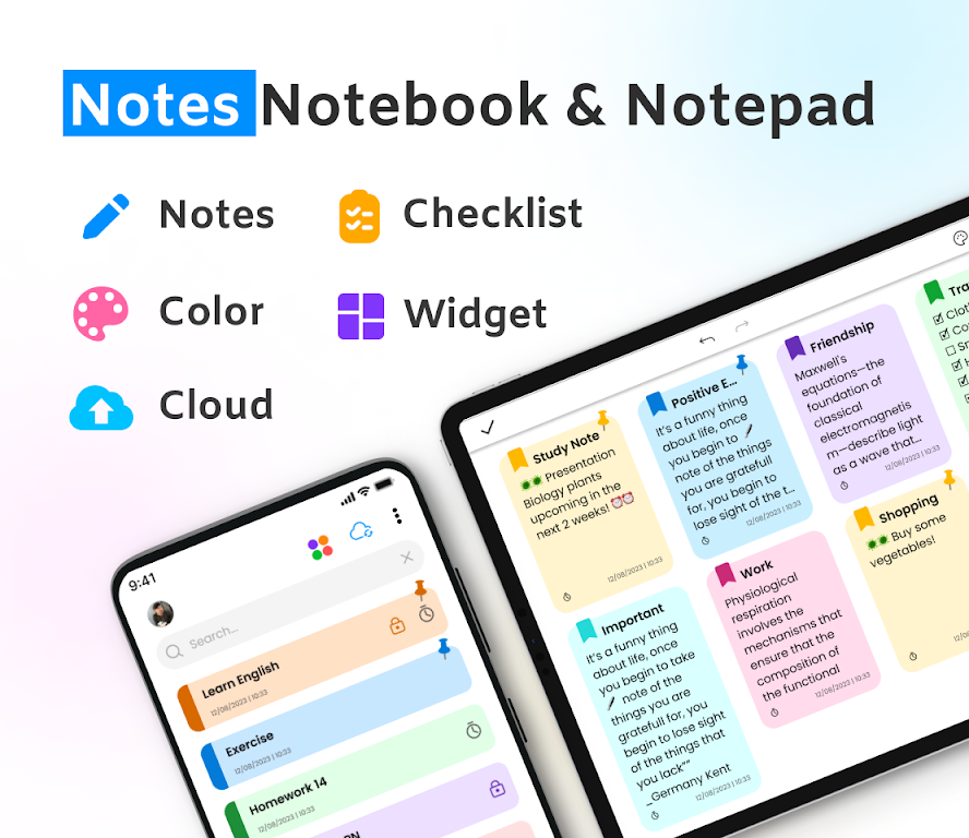 Notes, Notebook & Notepad Captura de tela 1