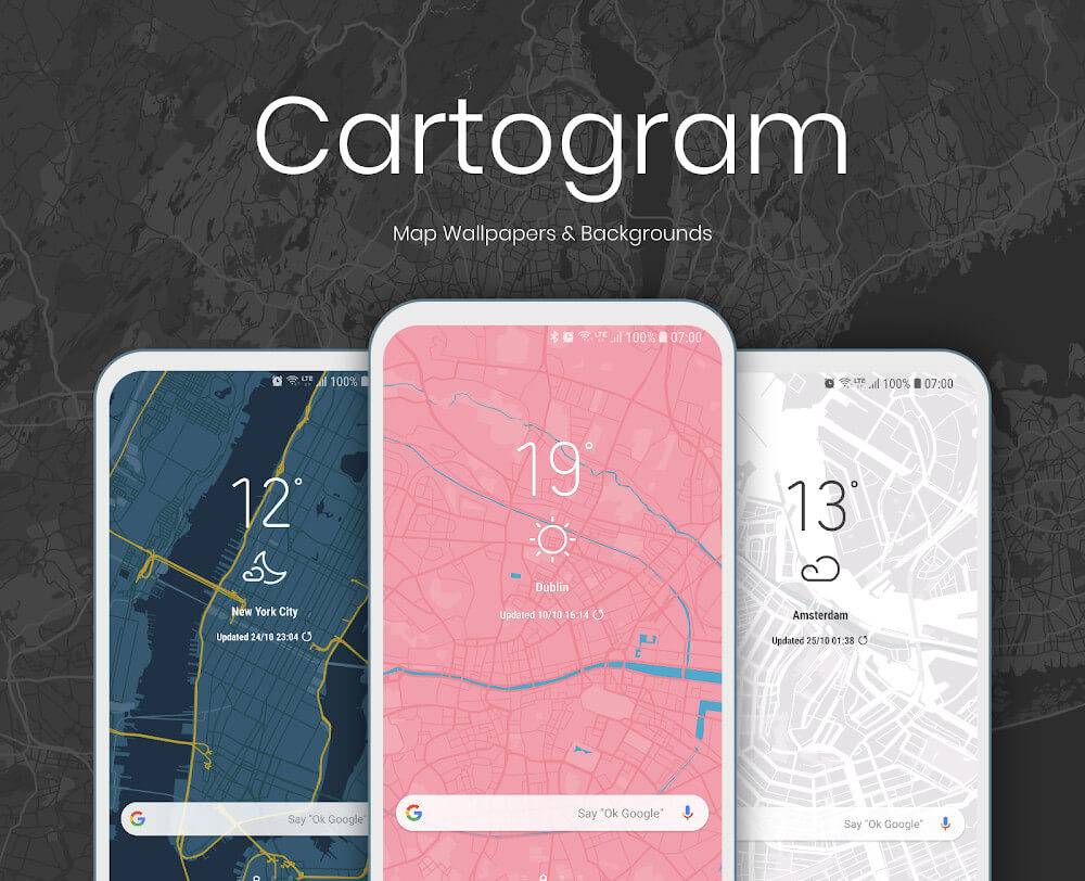 Cartogram - Live Map Wallpaper Screenshot 1