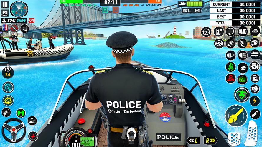 Police Boat Chase Crime Games Screenshot 1