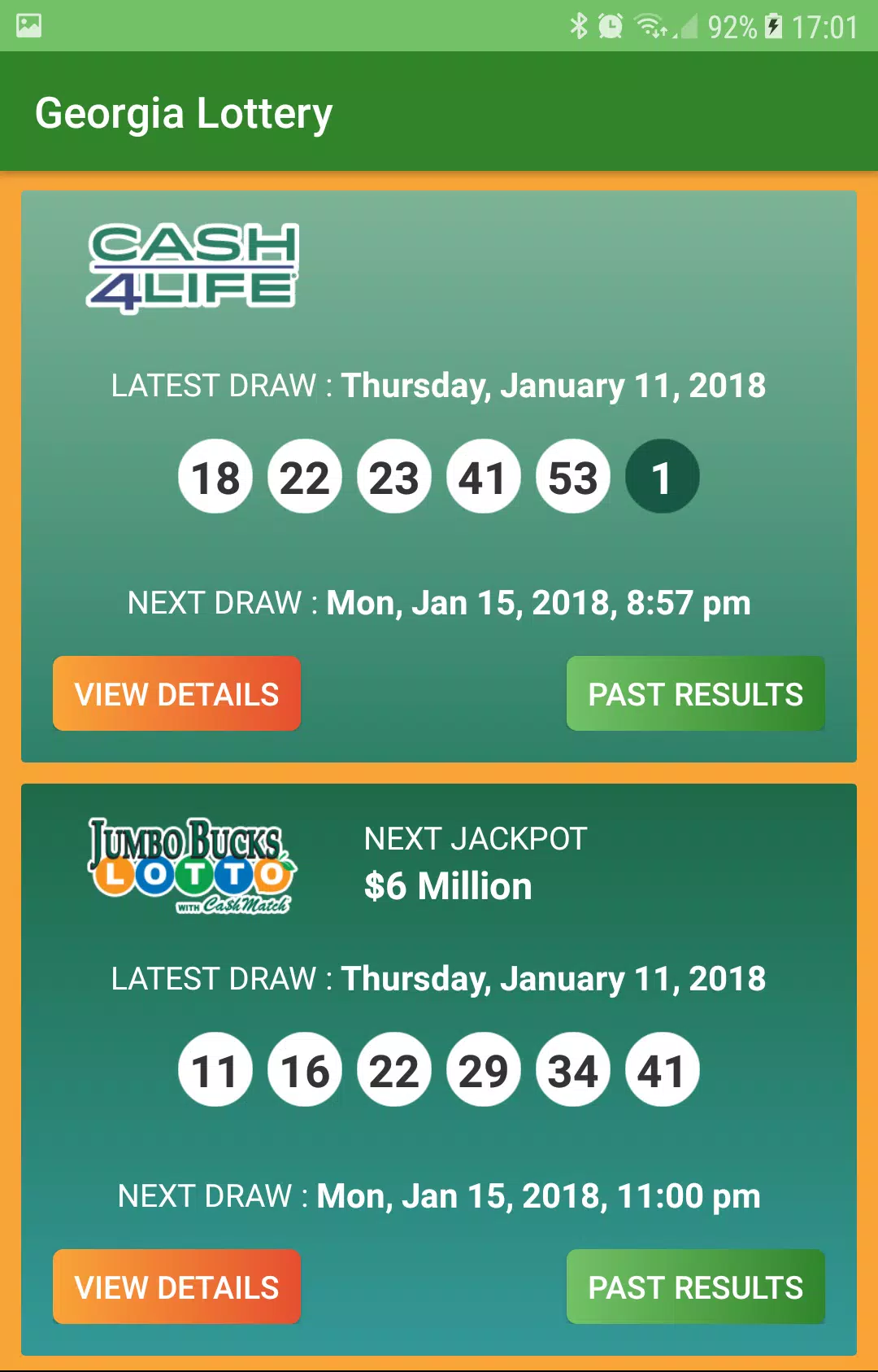 Georgia Lottery Results Capture d’écran 2