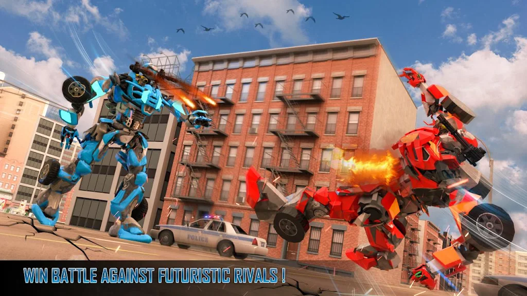 Police Air Jet Multi Robot Shooting Game應用截圖第1張
