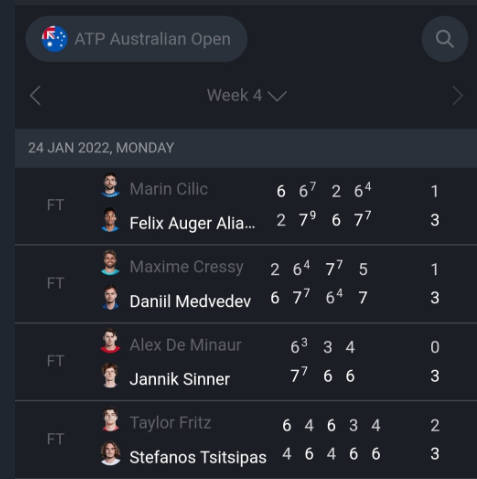 ATP live scores : Tennis live應用截圖第1張