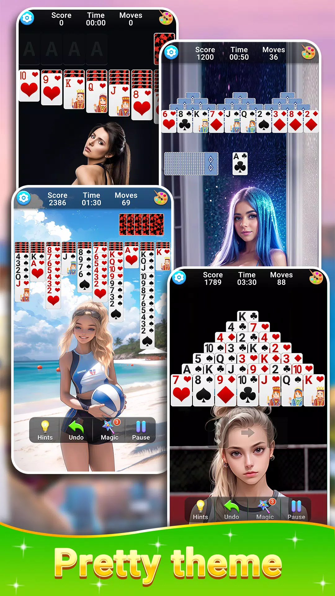Solitaire Collection Girls 스크린샷 3