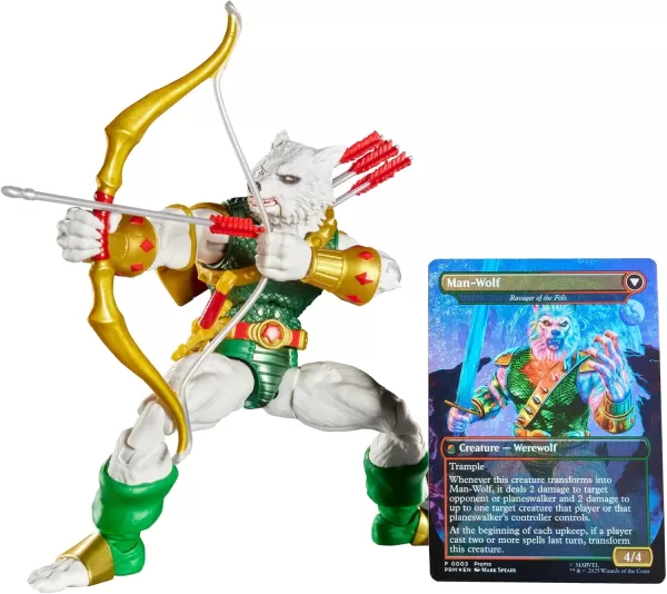 Magic: The Gathering Man-Wolf card and figure