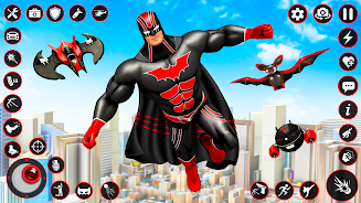 Bat Hero Dark Crime City Game Capture d'écran 2