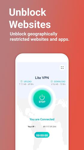 Lite VPN - Secure VPN Proxy Capture d'écran 2