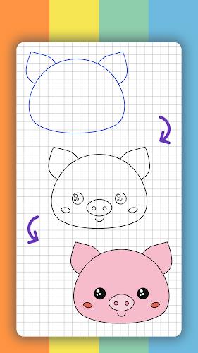 How to draw cute animals Captura de pantalla 4