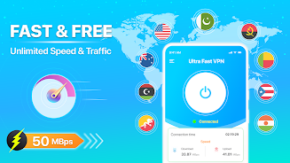 Fast VPN Ultra Fast Proxy VPN स्क्रीनशॉट 3