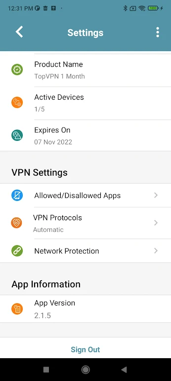 Top Road VPN Capture d'écran 4