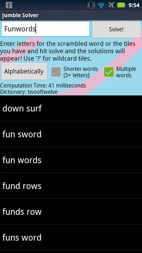 Jumble Solver Скриншот 3