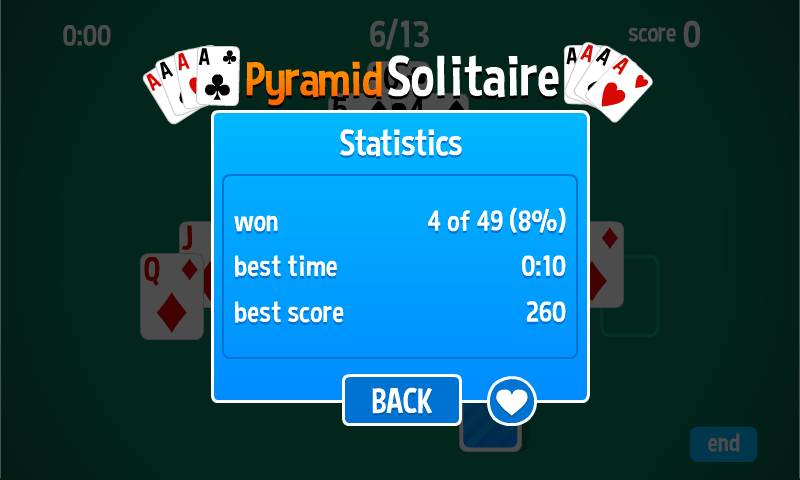 Pyramid Solitaire HD card game Скриншот 3