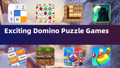 Spannende Dominospiel-Puzzle-Spiele